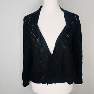 89th And Madison Cardigan Black Sweater Top